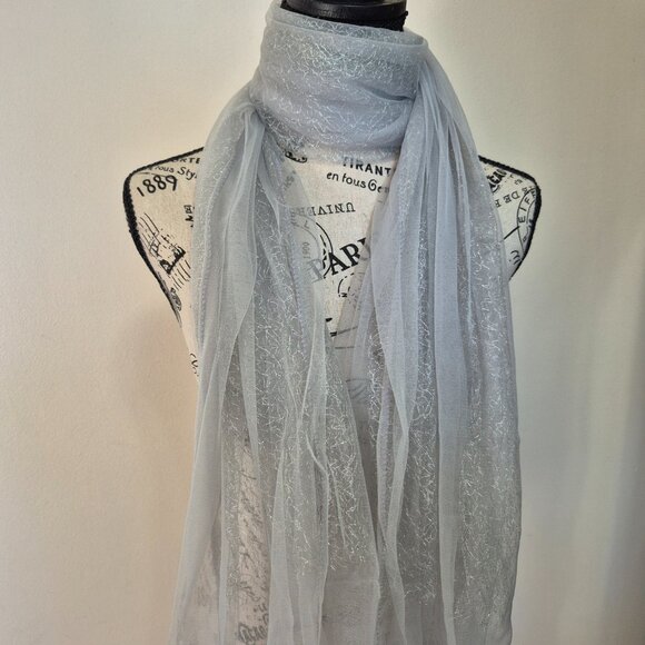 3/$25 silver infiniti scarf - Picture 3 of 9